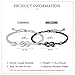 Thelovetag Personalized Infinity Couple Bracelets - Custom Name Matching Bracelets for Couples, Valentine's Day Anniversary Romantic Gift for Boyfriend Girlfriend Husband Wife (Knot)