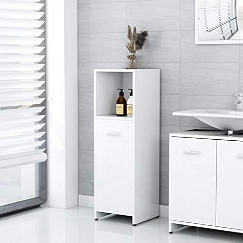 pedkit Armario de Baño Aglomerado Blanco Brillante Cover