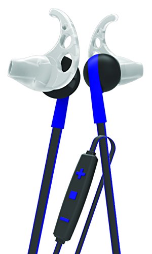Tzumi Bluetooth Wireless Stereo ProBuds Sports Earbuds - Rechargeable Wireless Headphones with Powerful Bass - Built in High Definition Microphone and Remote Music Control - Blue