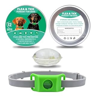 Aquality Pets Collare Antiparassitario Naturale, Ciondolo Repellente Per Pulci E Zecche Per Cani (Verde)