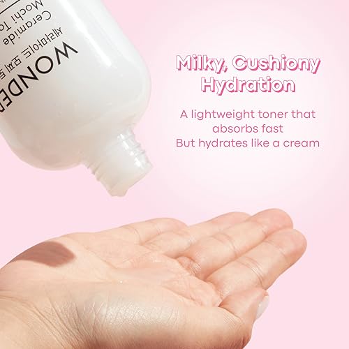 Image of TONYMOLY Mochi Milky Toner - Hydrating Korean Milky Toner for Face, Ceramide Barrier Repair, Hyaluronic Acid & Cica - Soothing Toner for Dry & Sensitive Skin, Glass Skin - 300ml