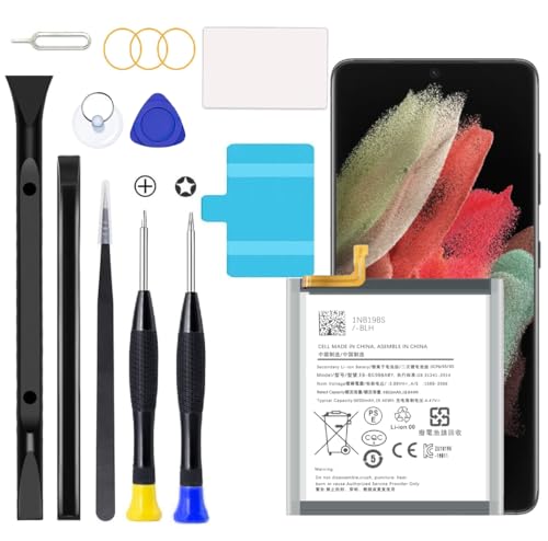Svenirven Galaxy S21 Ultra Battery,2026 New Upgraded Battery for Samsung Galaxy S21 Ultra 5G SM-G998B/DS SM-G998U with Full Remove Repair Tool Kit
