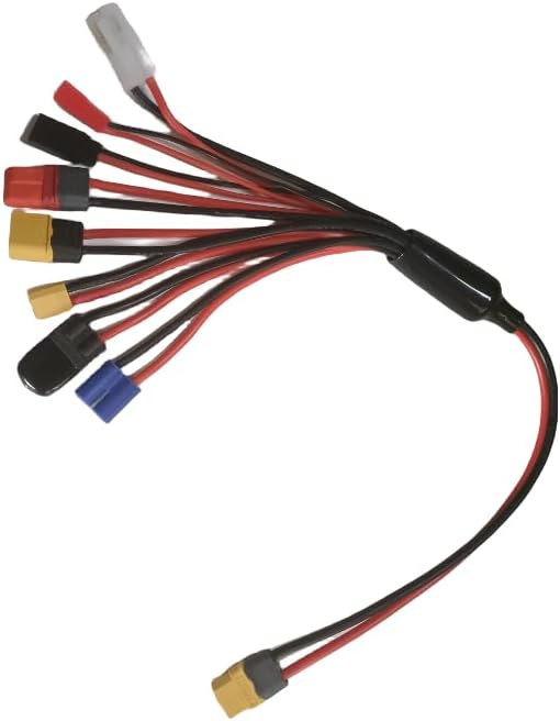 8 in 1RC Multi Charger Leads Battery Adapter Ultra T Deans TMY Futaba JR JST BEC TRX XT30 EC3 XT60 14awg 16awg 22awg 350mm 1pcs