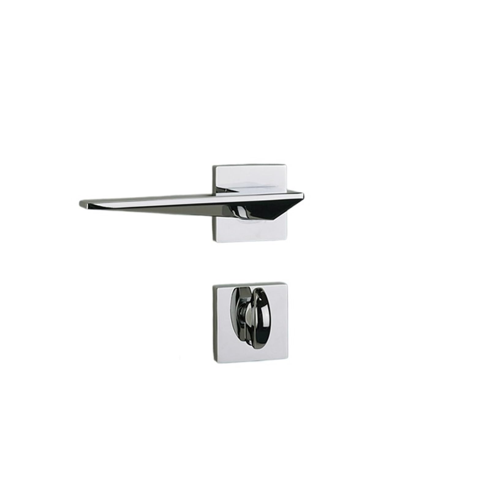 nxjaSDH Lock and Handle Sets, Indoor Silent Zinc Alloy Handle Lock Gold Bedroom Door Home Decoration American Style Wooden Split(D32 S961 Bright Chrome)