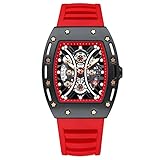 RORIOS 腕時計 メンズ おしゃれ 人気 カレンダー 日付表示 防水 夜光 アナログ クォーツ ウォッチ 男性 カジュアル watch for man 誕生日 クリスマス プレゼント レッド