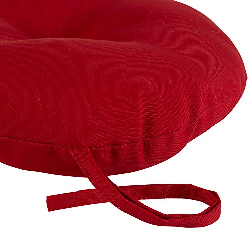 Greendale Home Fashions 15-Inch Outdoor Round Bistro Seat Cushion, 2 Count (Pack Of 1), Fire #TOP2