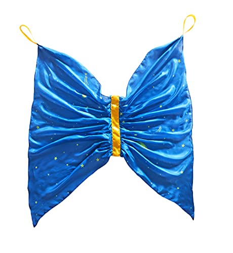 Sarah's Silks - Starry Night Fairy Wings, 100% Real Silk Dress up Costume, Eco-Friendly Dyes, 42-Inches Long (Starry Night)