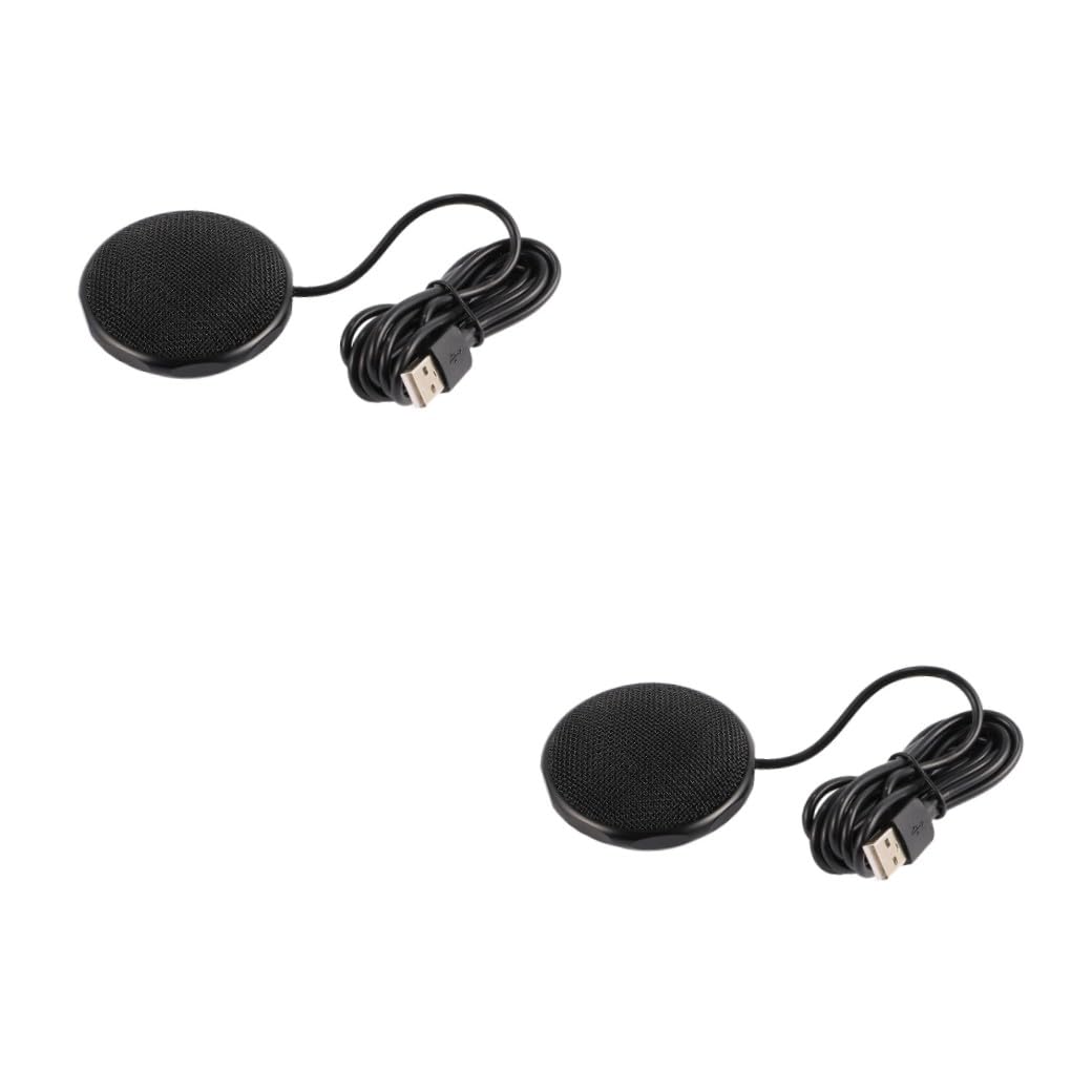EXCEART 2piezas Micrófono USB Omnidireccional Grados para Conferencias De Video and Play para Ordenadores y Laptops para Reuniones Sala