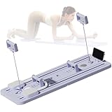 Tabla De Pilates Plegable, Tabla De Ejercicios AB Multifuncional con Temporizador, Manillar Ajustable, Diseño De Rebote Automático, Tabla De Entrenamiento con Rueda De Rodillo AB para Entrenamiento