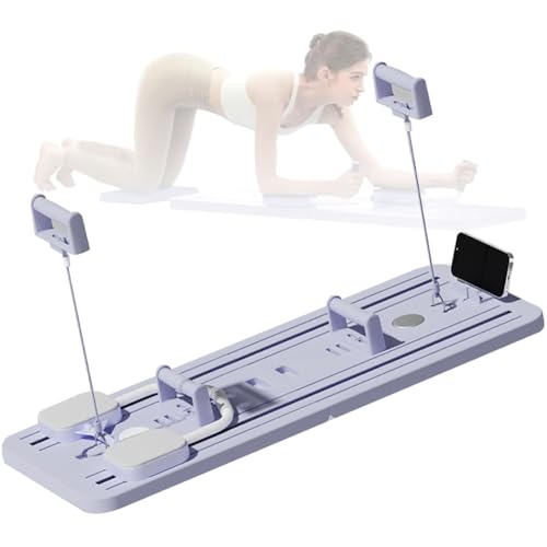 Máquina de ejercicios con rodillos y tabla de Pilates plegable con rebote
