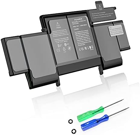 Puredick A1582 A1502 Battery, Replacement Battery A1502 for MacBook Pro 13 inch Retina [ Early 2015, Mid 2014, Late 2013 ] A1493 - High-Performance and Longevity [11.36V 74.9Wh 18Months Warranty]