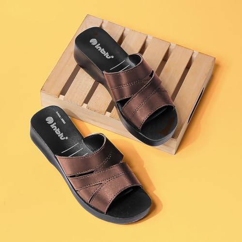 Image of inblu Stylish Fashion Slipper for Women | Comfortable | Lightweight | Anti Skid | Casual Office Footwear (MR02 NT)