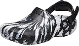 Crocs Work Unisex Classic Work Clogs Slipper, Black/White, 11 US Men