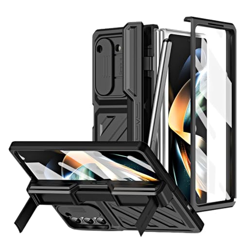 for Galaxy Z Fold 6 �p �P�[�X �X���C�h���J�����J�o�[ �K���X�t�B�����t�� ��]���X�^���h �c�����Ή� �ϏՌ� ���^ �q���W�ی� �T���X�� �M�����N�V�[ Z Fold 6 �J�o�[ �����K���X�ی�t�B���� �܏�ݎ��X�^���h PC�f�� ���C