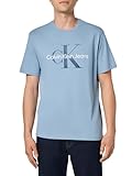 Calvin Klein Men's Monogram Logo Crewneck T-Shirt Faded Denim