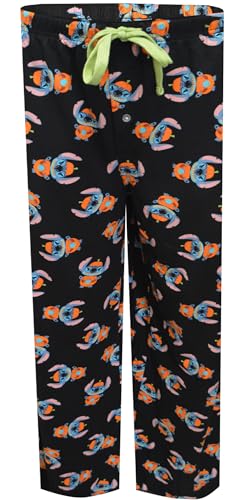 MJC Mens Disney's Lilo and Stitch Jack-o-Lantern Halloween Lounge Pants