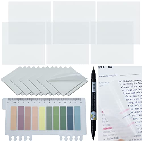 YOUDEFUL 800Pcs Transparent Sticky Note, 3"x3" Clear Sticky Note, White