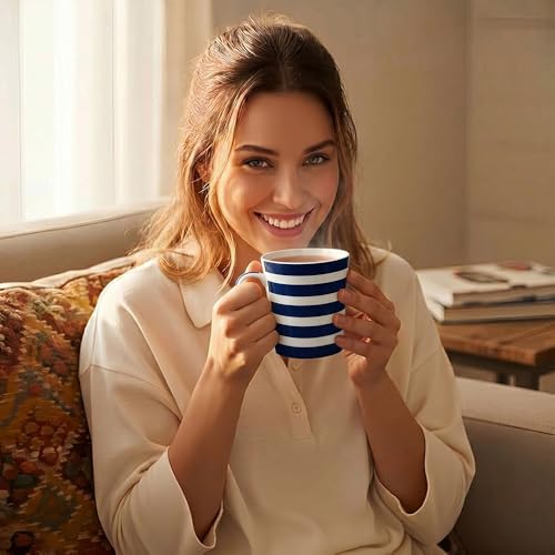 Image of U.P.C. Milk Mug Set of 2 | Ceramic & Bone China Coffee Milk Cups | Designer Printed Tea Coffee Mug Set | Large Capacity Milk Mugs | Microwave Safe Cup Set (UPC MM-103)