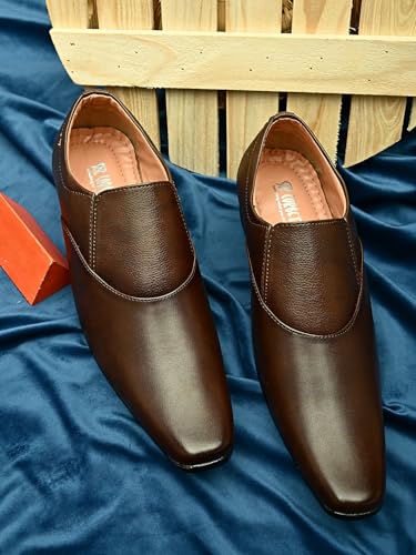 Image of SIR CORBETT Men's Height Increasing Formal Shoes | Office Shoes | Moccasin | Heel Shoes