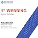 NewDoar UIAA & CE Certified 1 inch Nylon Tubular Webbing Tube/Tubular Climbing Webbing - Heavy Duty Strap for Rescue, Climbing, Harnesses, Rock Work & Firefighting(Blue- 1 inch 10Yard)