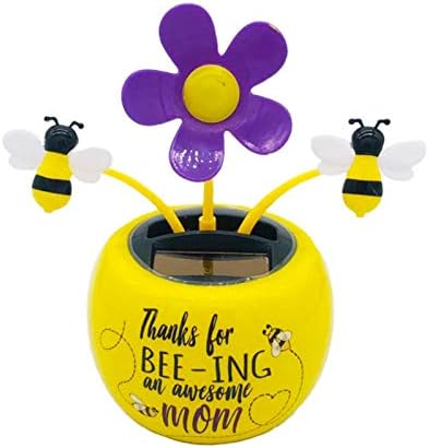 Alacritua 1 PCS Solar Dancing Flowers Shaking Head Car Ornaments,Car Decoration Swing Dancing Flower,Eco-Friendly Bobblehead Solar Dancing Flowers for Car Dashboard Office Desk Decoration