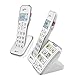 Geemarc Amplidect 595 Photo Duo - Verstärkte Festnetztelefone mit SOS-Funktion, starkem Klingelton und großen, anpassbaren Fototasten für Senioren - Mittlerer bis Schwerer Hörverlust - Version DE