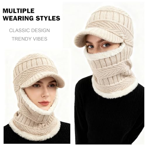 AYPOW Wintermantel aus Sturmhaube mit flexiblem Halswärmer, winddichter, Unisex Warmer Ski-Gesichtsmaske für Outdoor-Sportarten