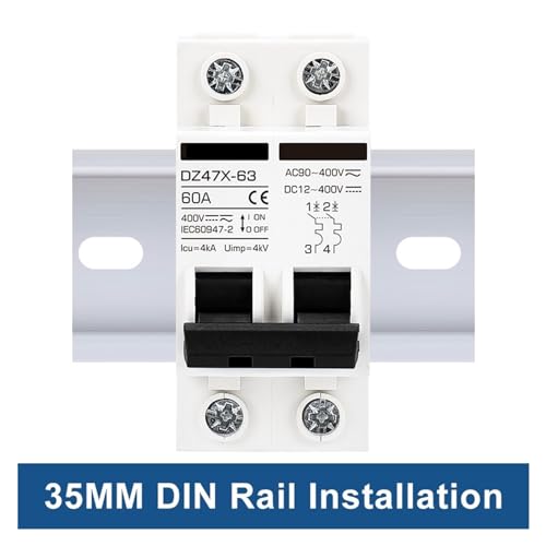 Disyuntor solar fotovoltaico magnetotérmico 400V interruptor de aire en miniatura 2P 60A casa 3