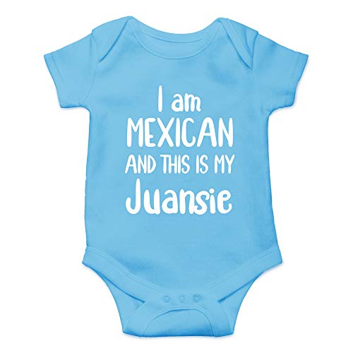 Image of CBTwear I Am Mexican And This Is My Juansie Baby Bodysuit Funny Infant Outfit Unisex Humor Clothes