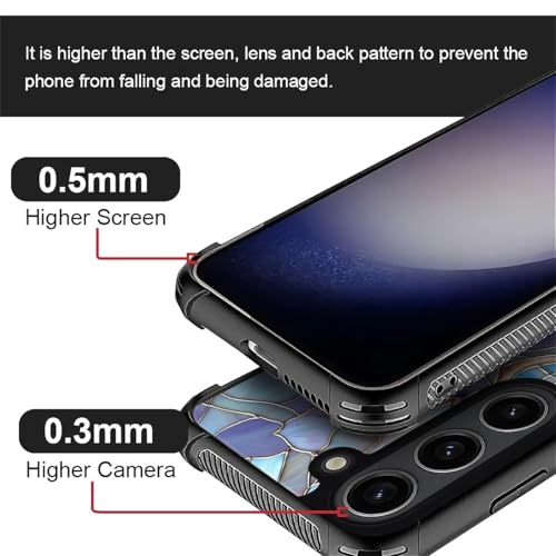 ZHEGAILIAN Case for Samsung Galaxy S23 | Shockproof 4 Corner Air Cushion + Soft TPU Bumper with Anti-Slip Grip & Stylish Pattern for Men Boys & Woman Girls | Abstract Lotus Flower Stained Glass by ZHEGAILIAN - Used condition - Image 3