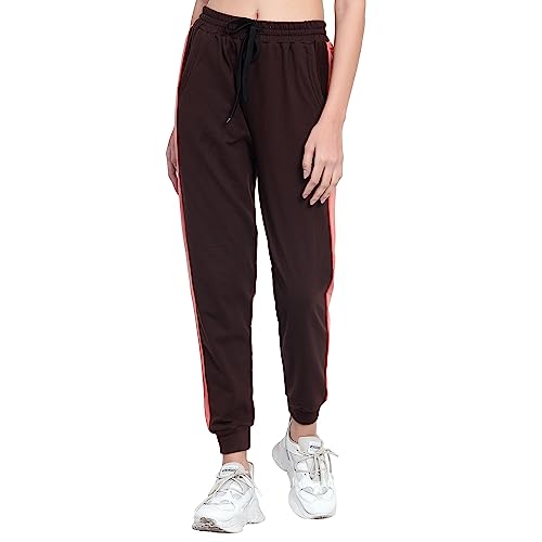 Image of BLUE STAR SHARK Women's Cotton Loopknit Track Pants | Comfortable Lounge Pants for Summer | Casual Pyjamas, Nightwear, Gym, Yoga, Sports, Running | Relaxed Fit Everyday Comfort