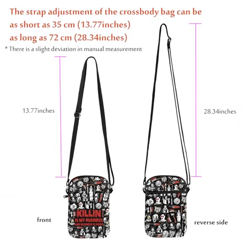 Clown Movie Merchandise Inspired Crossbody Bag Killer Horror Movie Lover Gift Art Gift Scary Clown Character Bag(BusinessGoodCrossBlk)3