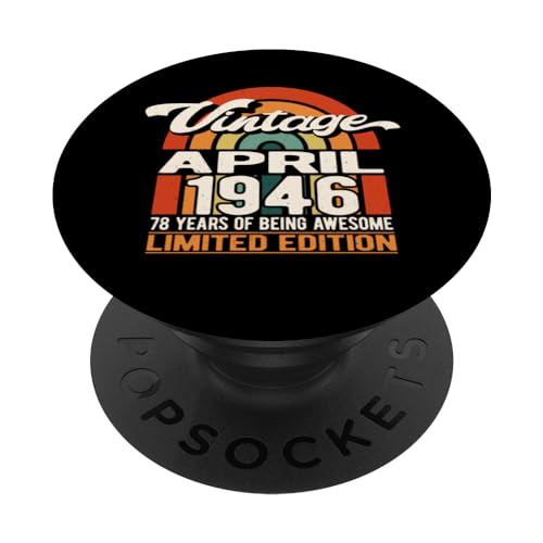 78 años de ser impresionante vintage abril 1946 - 78 cumpleaños PopSockets PopGrip Intercambiable