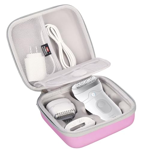 FBLFOBELI EVA Hard Case Compatible with Braun Silk-épil 7 SE7-041/SE7-141/Silk-épil 5 5-620/5 SE5-230/Silk-épil 9 9-890/9 9-880/9 9-720 Epilator Facial Hair Removal (Purple)