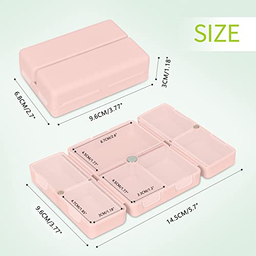 Fyy FYY-BR-2312-PILL-BOX-P Daily Pill Organizer, 7 Compartments Portable Pill Case Travel Pill Organizer,[Folding Design] Pill Box thumb #7