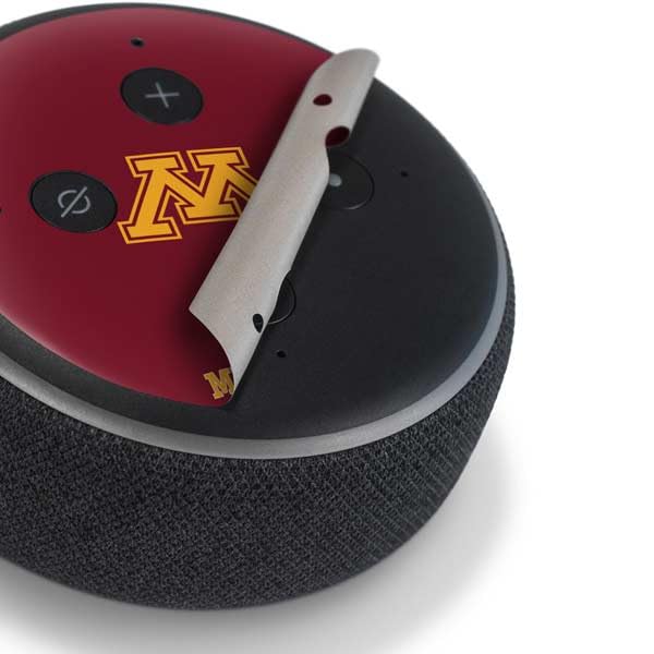 Skinit Decal Audio Skin Compatible with Amazon Echo Dot 3 - Officially Licensed University of Minnesota Collegiate Text Design