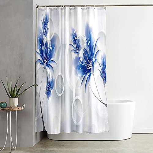 Rideau de douche polyester KnSam bleu imperméable 150x200
