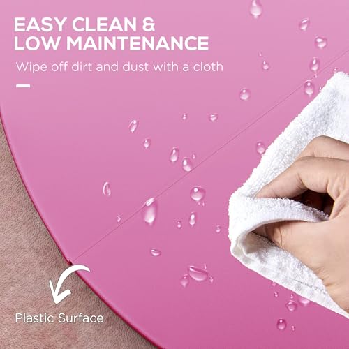 Soozier Pole Dance Crash Mat, 5ft Wide Foldable Pole Padding Crash Pad with Carrying Handles and 3.5\" Thick EPE Foam for Dance Training and Exercise, Pink