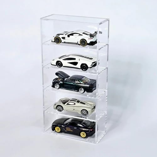 Image of 5 Layer Acrylic Storage case Clear Diecast Car Display Case for Scale Models - Dustproof Diecast Storage Organizer. (Pack of of 1)