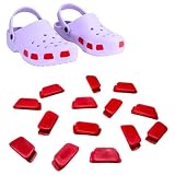 SHUTTERZ (RED) 14 Pack Colored Charms, Compatible with Classic Crocs, Functional Charms for Girls, Boys, Kids, Teens, Men, Women