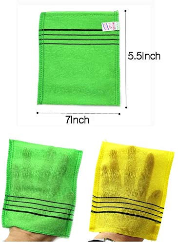 3 SETS PANNO Esfoliante Scrubber Telo Da Bagno Tirare Striscia Coreano