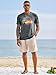 Runcati Mens Short Sleeve T-Shirts Graphic Crewneck Casual Printed Tee Summer Beach Hawaiian Vintage Shirts Grey