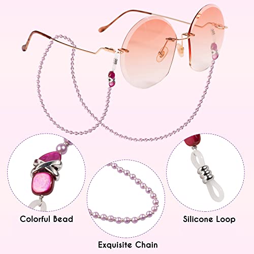 Txin Pearl Beaded Eyeglass Chain Holder, Elegant Sunglasses Reading Glasses Cord Neck Strap Rope Holder For Women Girls (White) #TOP2