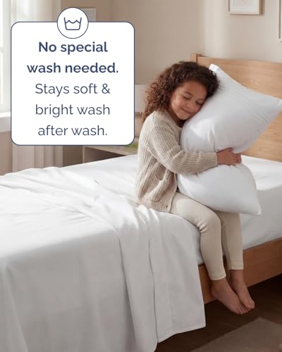 Twin Size 3 Piece Sheet Set - Comfy Breathable & Cooling Sheets - Hotel Luxury Bed Sheets for Women & Men - Deep Pockets, Easy-Fit, Extra Soft and Wrinkle Free Sheets - White Oeko-Tex Bed Sheet Set — view 6