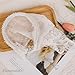 Framendino, White Lace Head Kerchief Scarf Headband Non Slip Hair Scarves Fashion Bandana Soft Coverings Triangle for Styling Decor