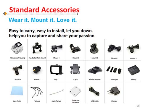 Action Camera, H9 Ultra Hd 1080P 4K Action Camera 30M Waterproof With 2.0' Screen 170° Wide View Angle Wi-Fi Sport Cam, With Hdmi Hd Output,Pink #TOP7