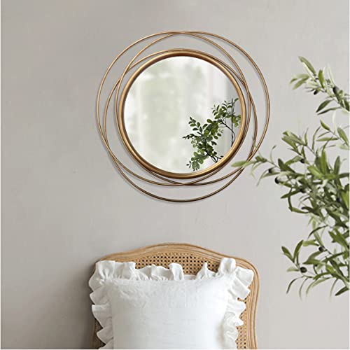Vellque 32“ Gold Round Wall Mounted Mirror,Vintage Circle Wall Mirror, Decorative Round Hanging Mirror For Entryway Hallway Bedroom,Big Mirror Wall Decor #TOP7