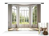 Picture of Kate 10x8ft Spring Panel Windows Scenery Backdrop for Photography Indoor White Panel Windows Background Photo Studio Props