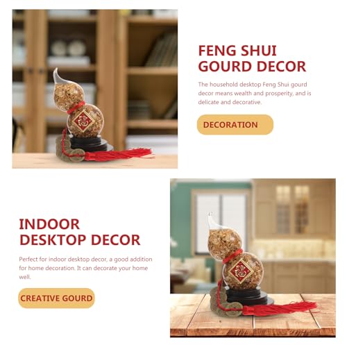 Gourde dorée en verre décoration intérieure prospérité - 3