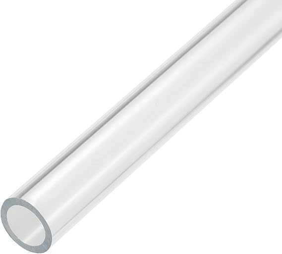 MECCANIXITY Acrylic Pipe Clear Rigid Round Tube 16mm ID 22mm OD 10" For